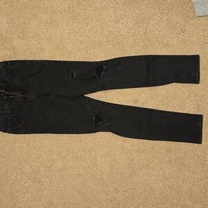 Old Navy Black Distressed Skinny Jeans